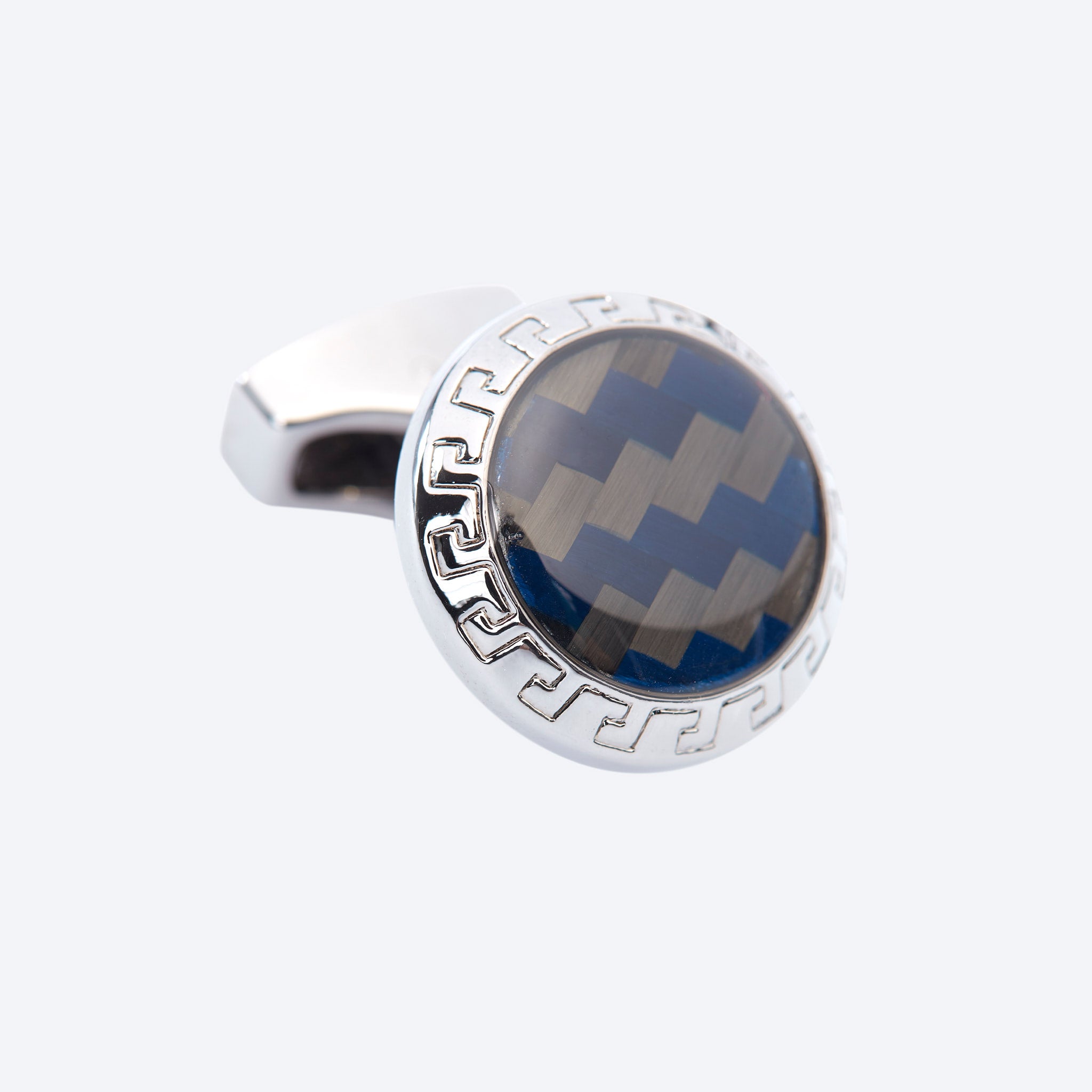 Blue Silver Cufflink