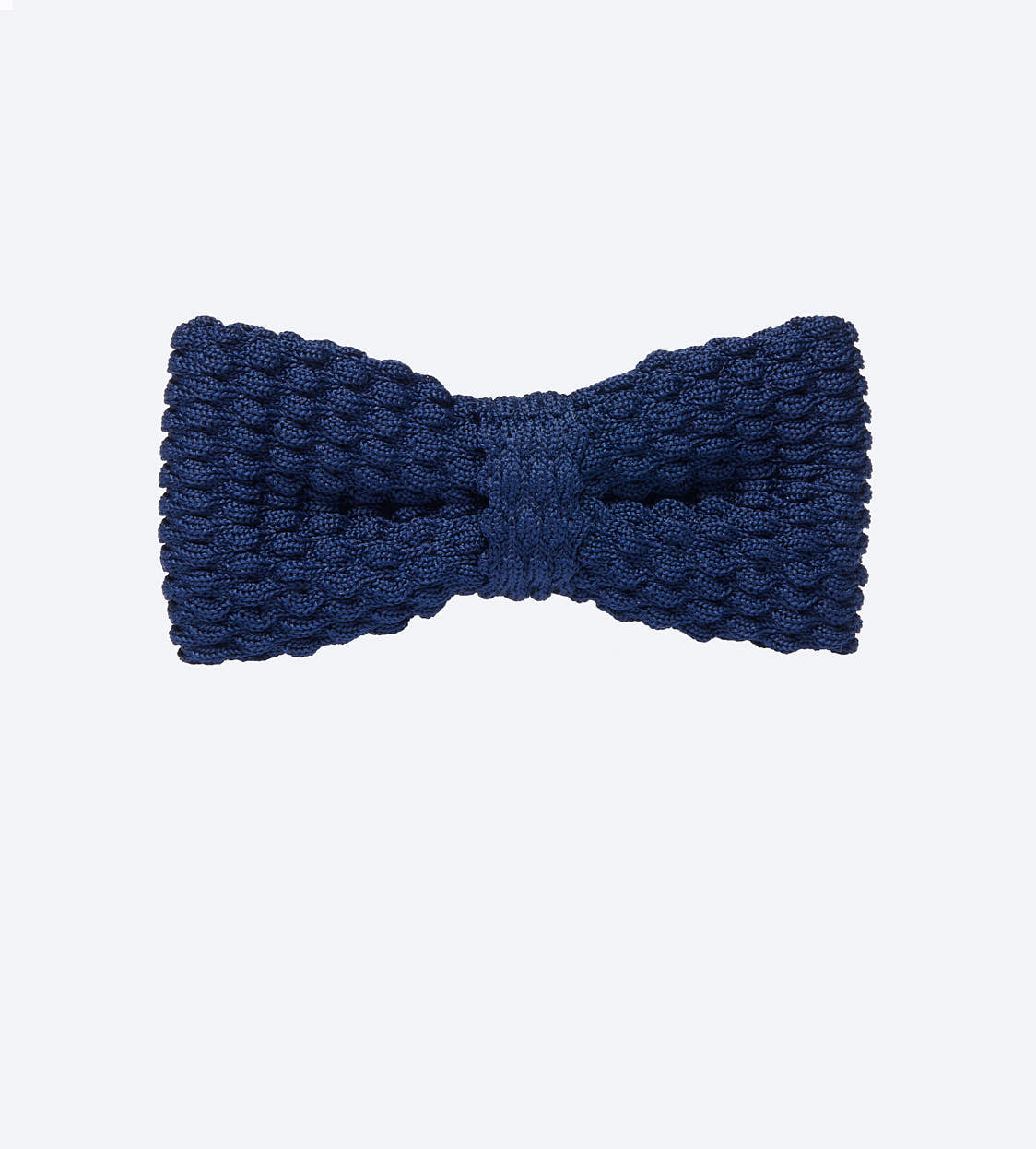 Blue Knit Bow Tie