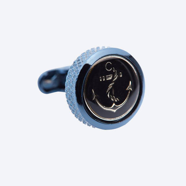 Black Navy Anchor Cufflink
