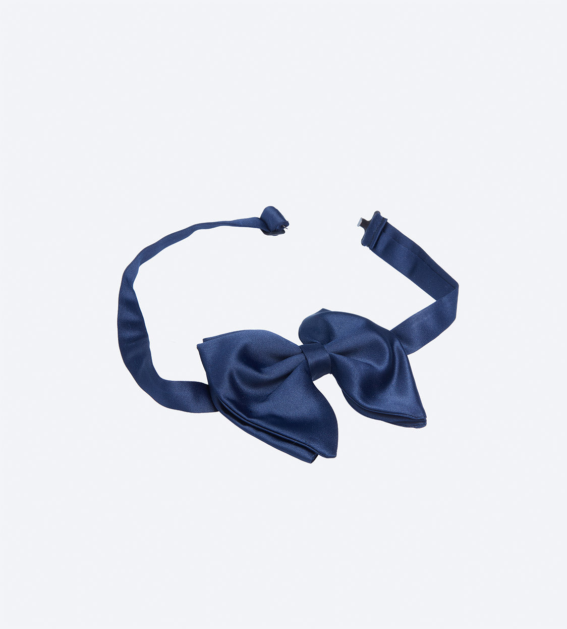 Light Navy Satin Bow Tie