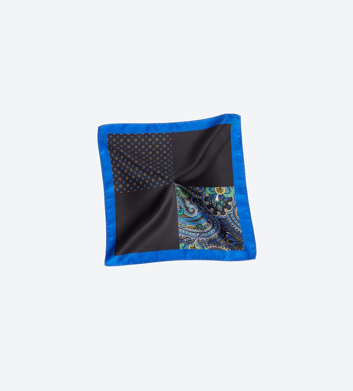 Blue-Black Pocket Square