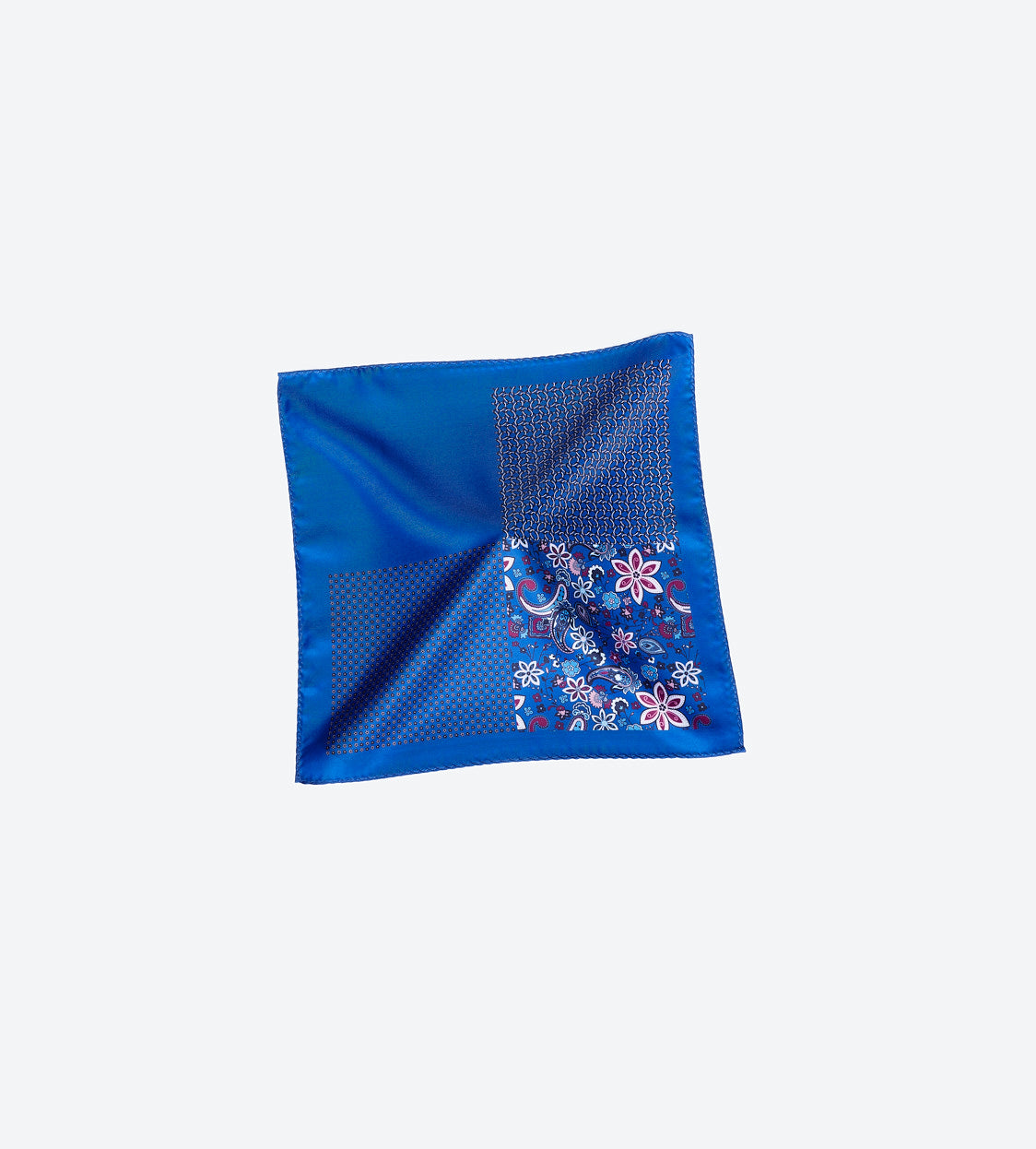 Dark Blue Paisley Pocket Square
