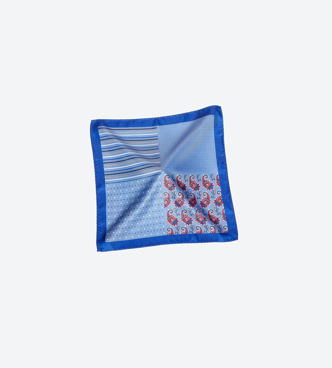 Light Blue Paisley Pocket Square