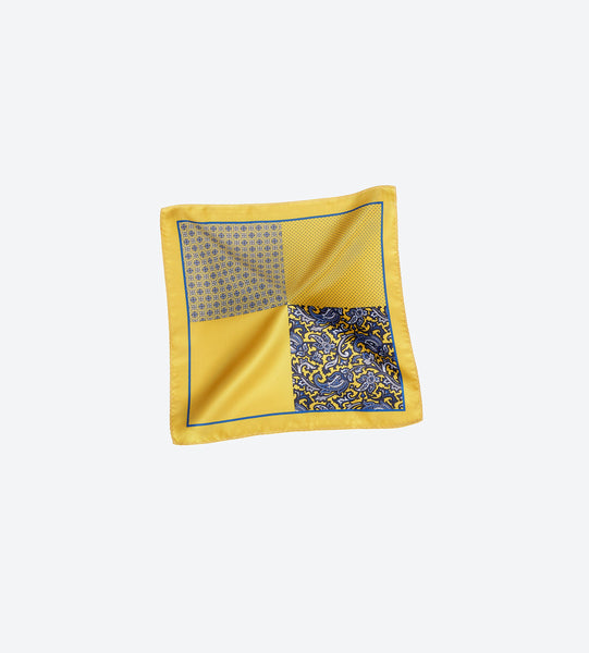 Yellow-Blue Pocket Square