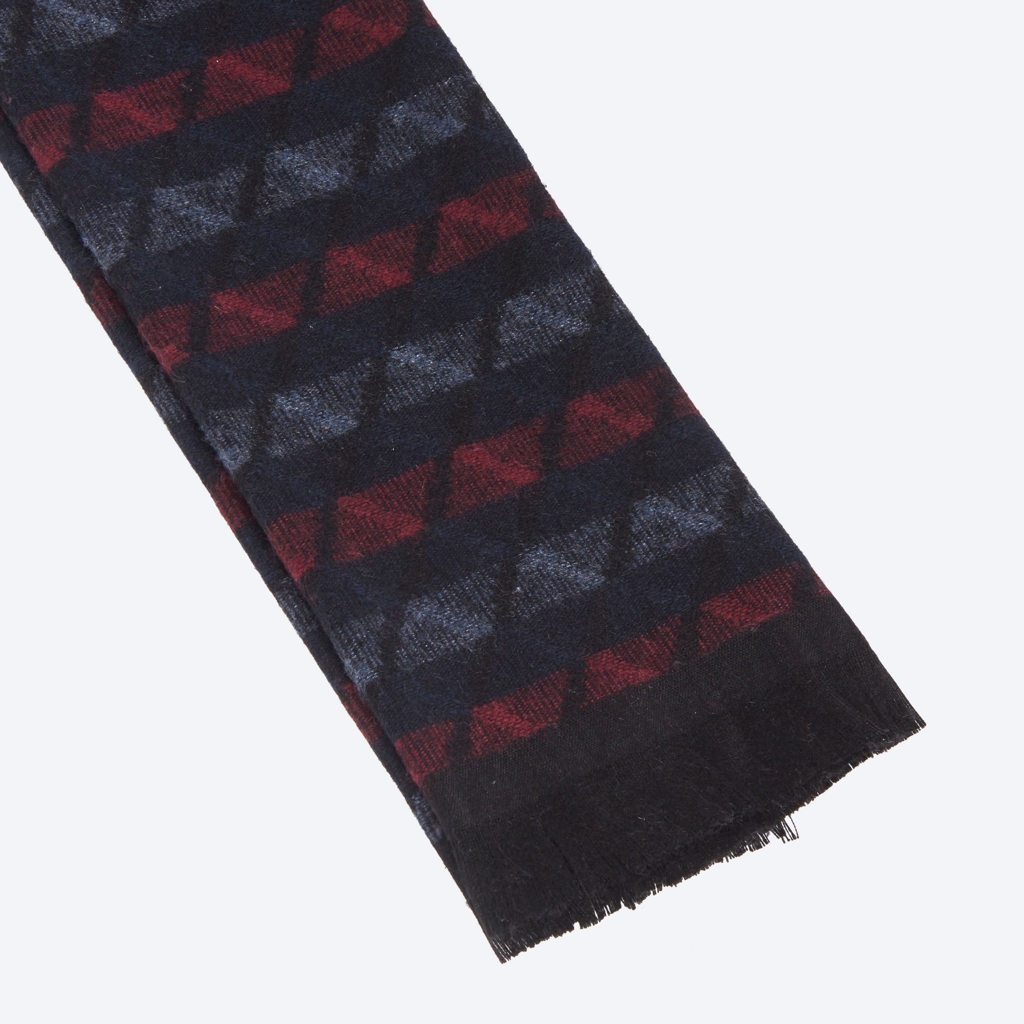 Black Red Multi-Pattern Scarf