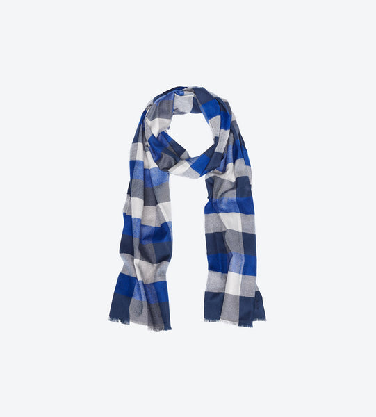 Blue Navy Multi-Color Scarf