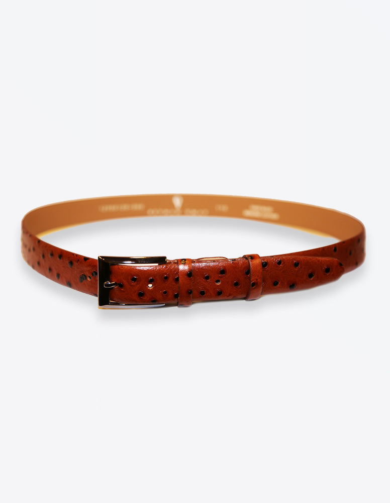 Ostrich Leather Tobacco Belt