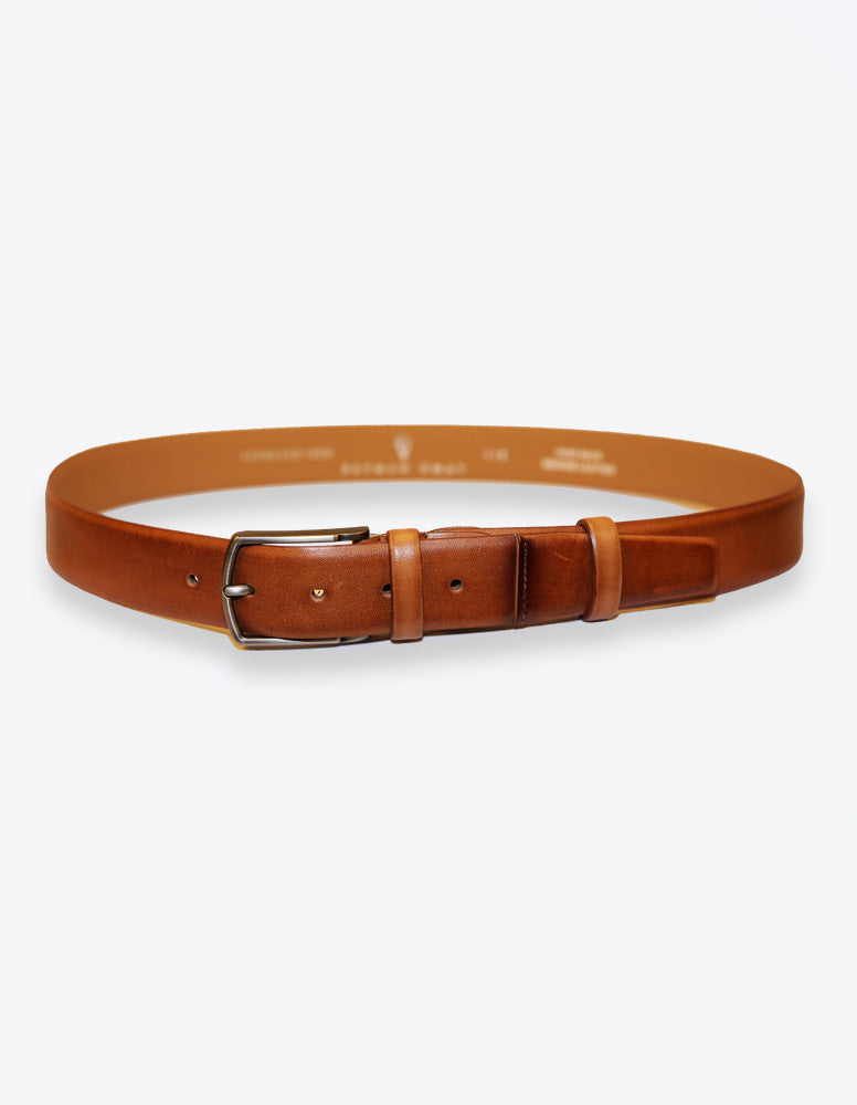 Matte Tobacco Leather Belt
