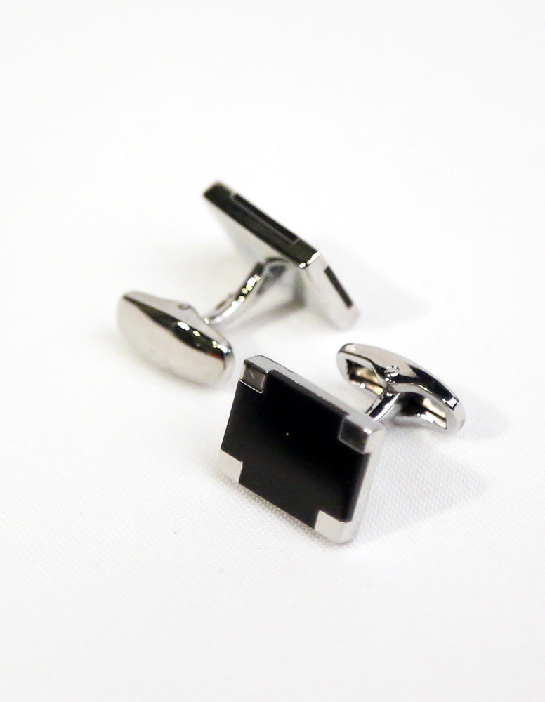 Black Silver Formal Cufflink