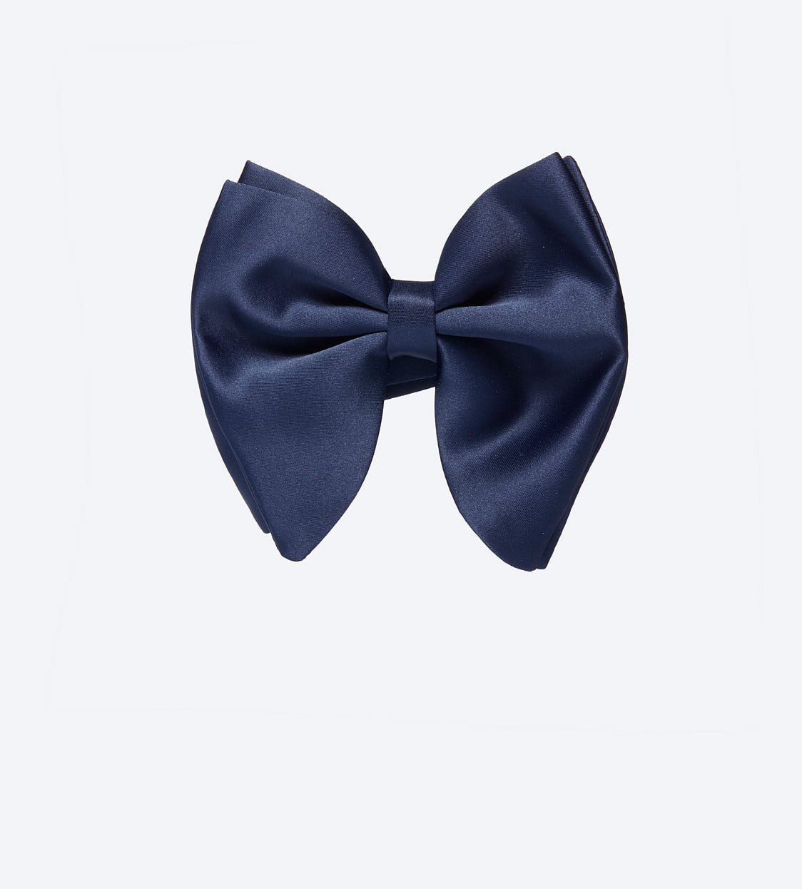Light Navy Satin Bow Tie