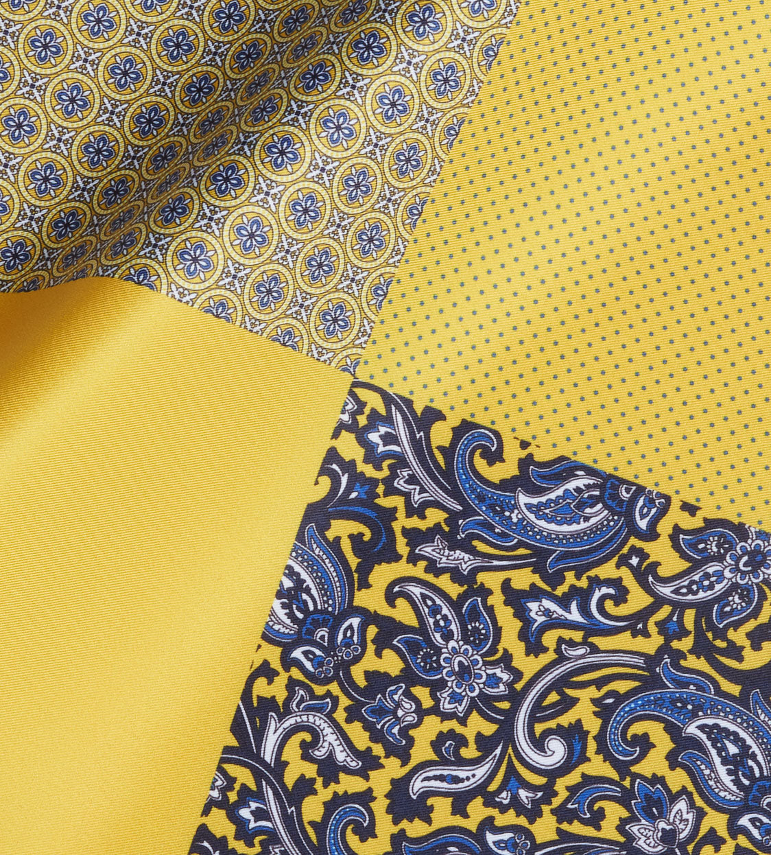 Yellow-Blue Pocket Square
