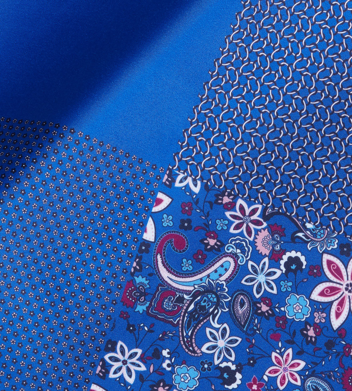 Dark Blue Paisley Pocket Square