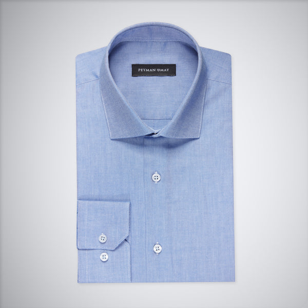 Blue Solid Oxford Cotton Shirt