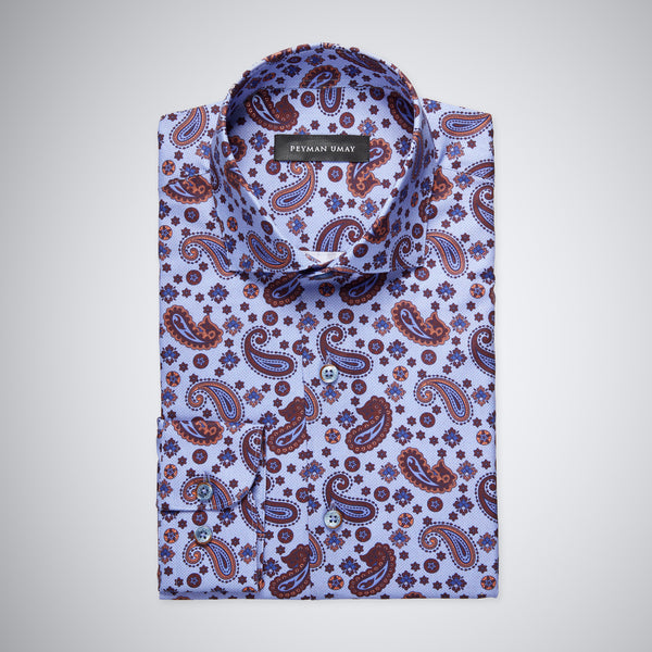 Lilac Paisley Cotton Shirt