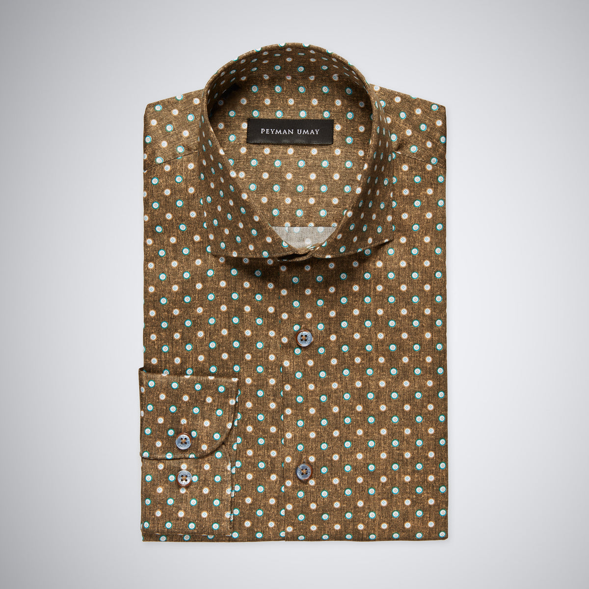 Brown Polka dot Cotton Men's Shirt – Peyman Umay