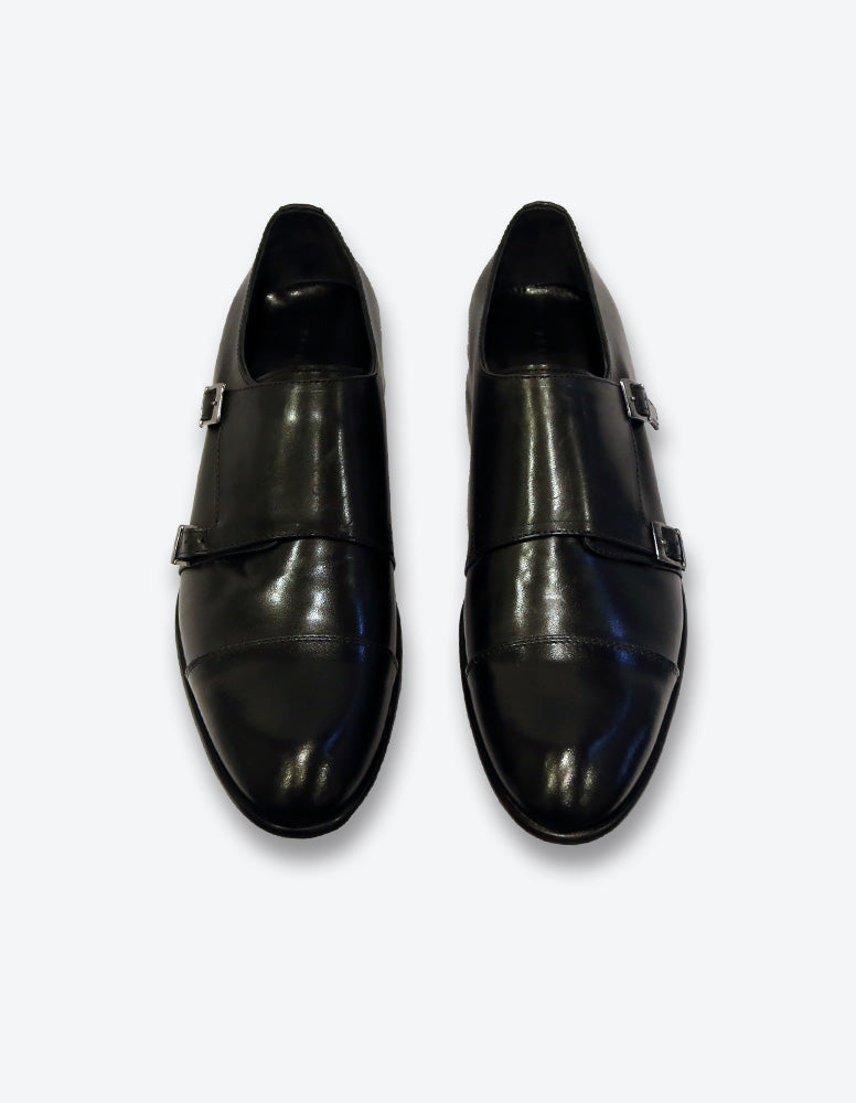 Black Monk Strap Shoes