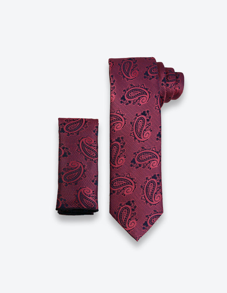 Fuchsia Paisley Tie