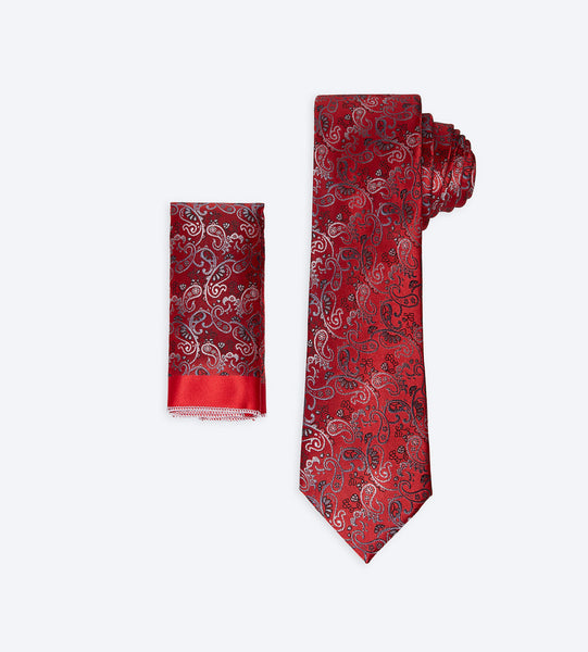 Red Paisley Tie