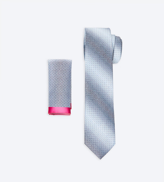 Gray-White Multicolor Tie