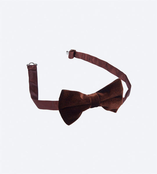 Brown Velvet Bow Tie