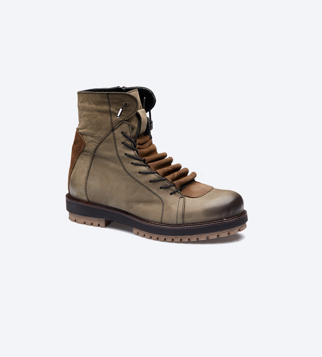 Light Brown Lace-Up Roofer Boots