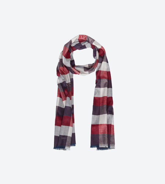 Red Navy Multi-Color Scarf
