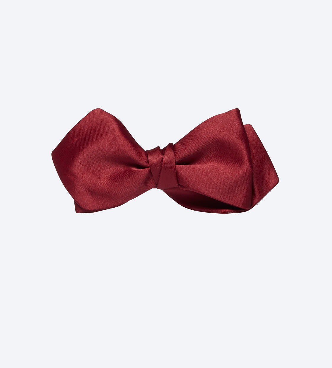 Dark Red Satin Bow Tie
