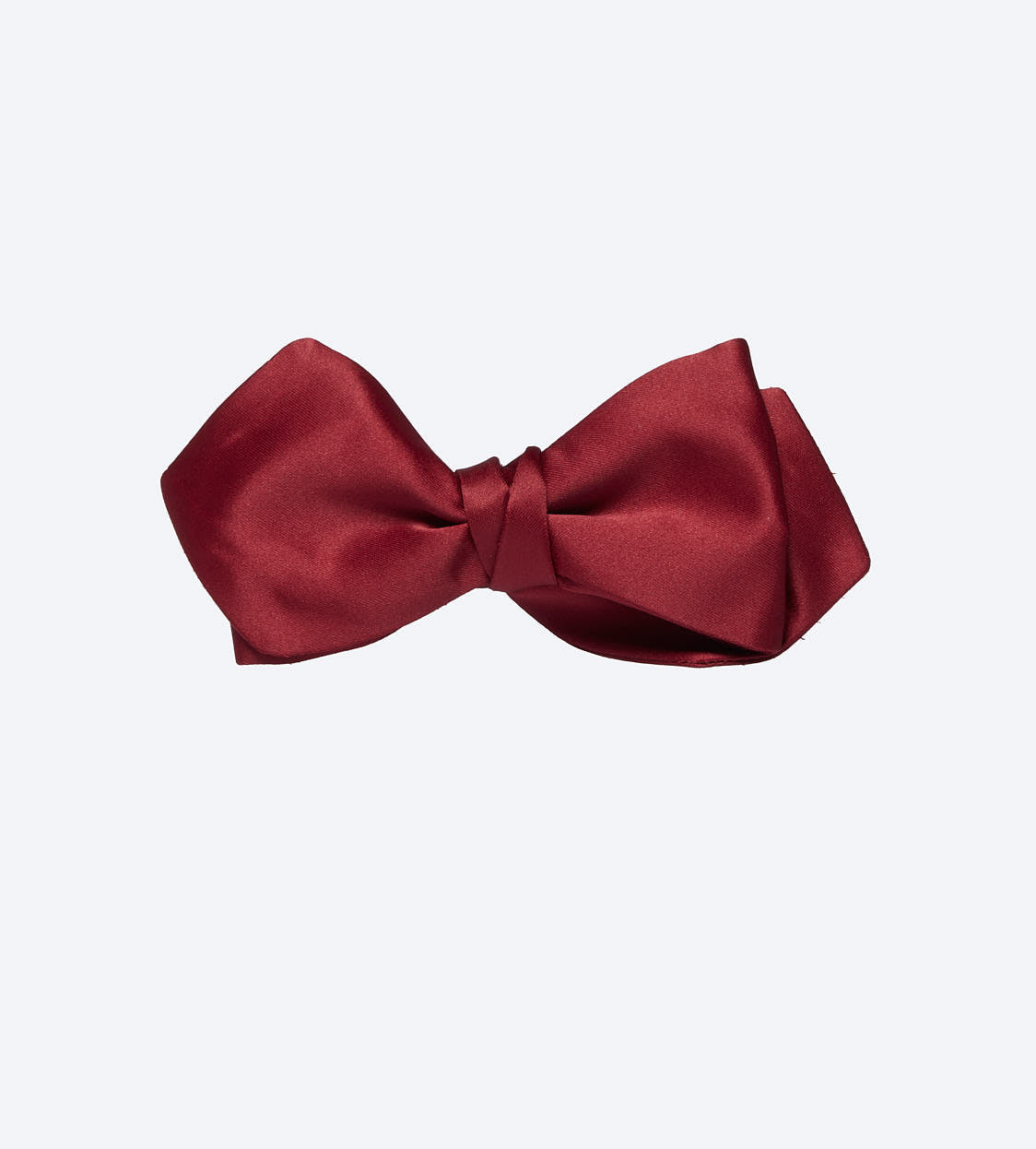 DQT Men's Pre-Tied Satin Bow Tie – Black & Red Solid, Classic Formal Wedding Accessory