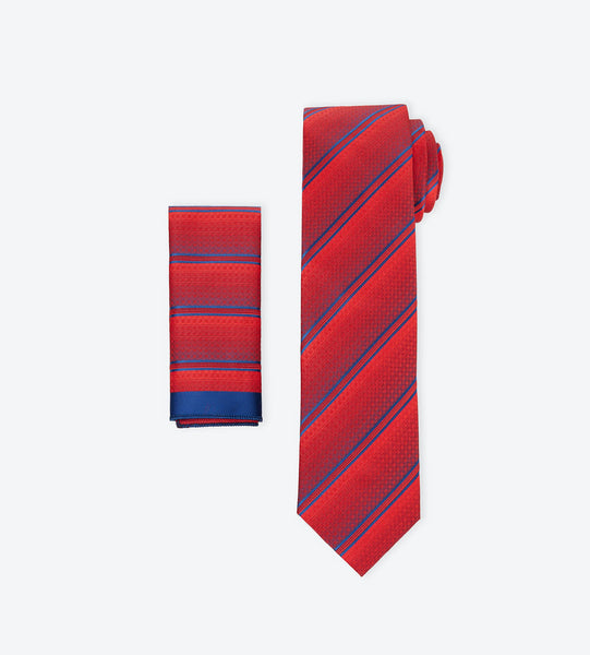 Red-Blue Striped Tie
