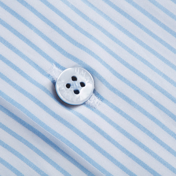 Light Blue Pin Striped Cotton Shirt