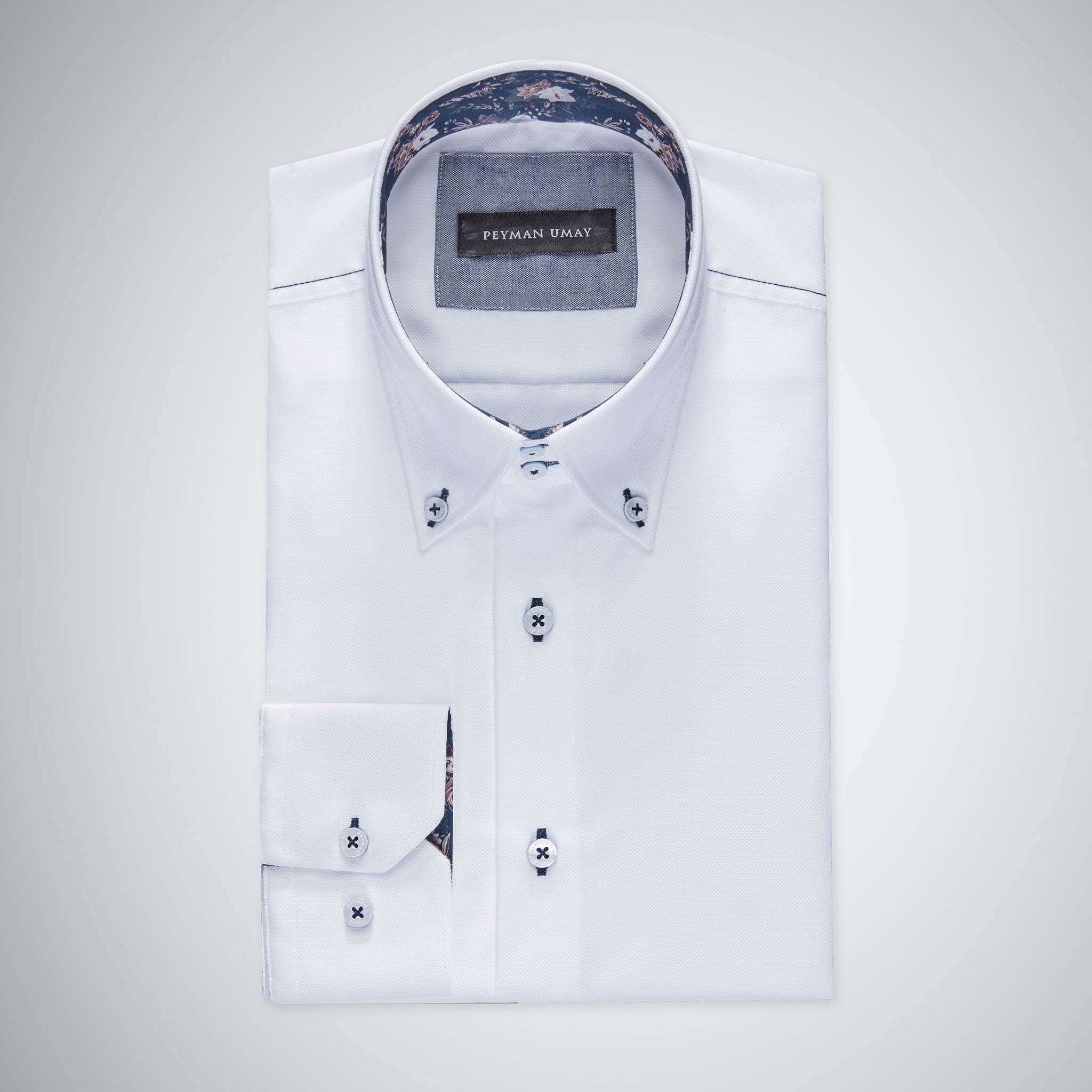 White Oxford Button-down Cotton Shirt