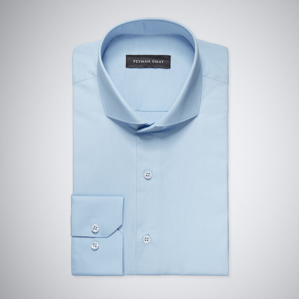 Blue Solid Cotton Shirt