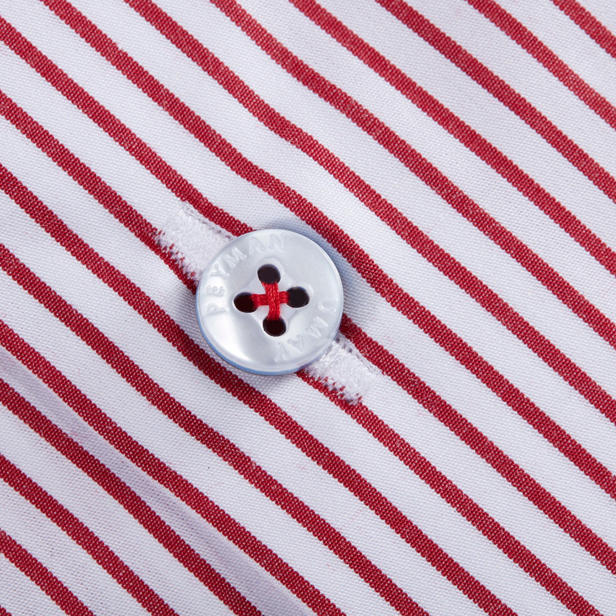 Red Pin Striped Cotton Shirt