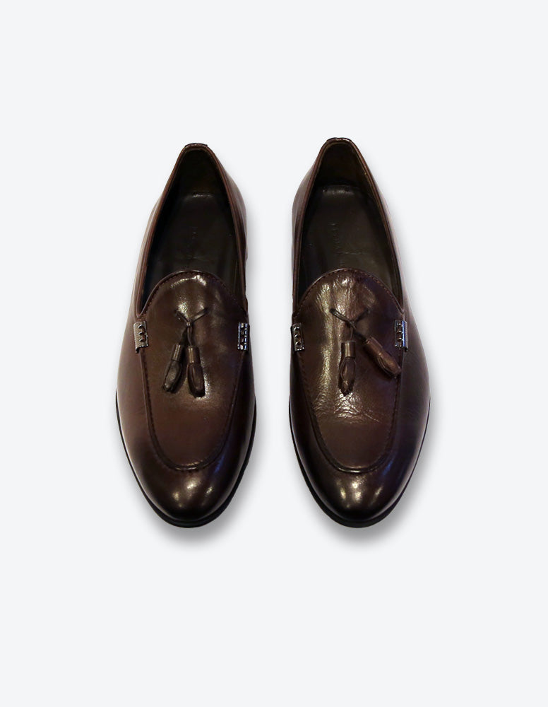 Chocolate Tassel Loafer Shoes