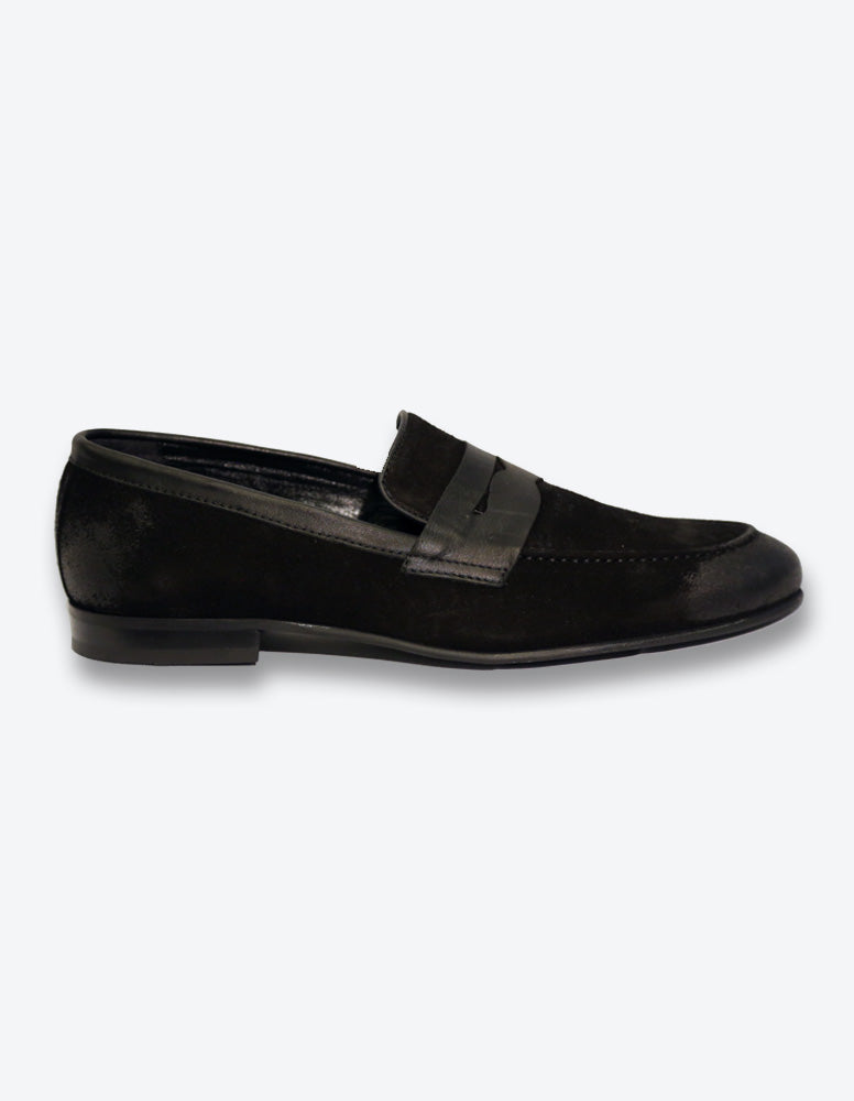 Black Suede Loafer Shoes