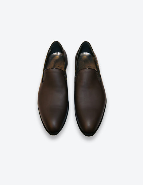 Matte Chocolate Loafer Shoes