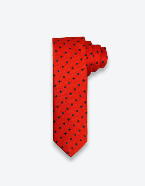 Red-Navy Square Tie
