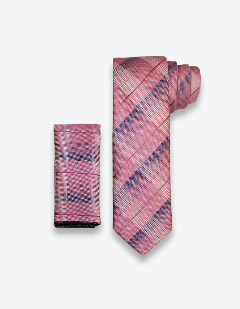 Pink Plaid Tie