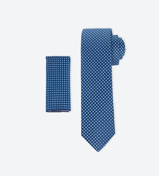 Blue-White Dotted Tie