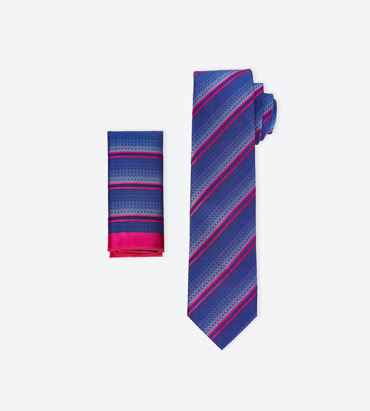 Purple-Fuchsia Striped Tie