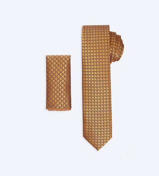 Gold Checkered Tie