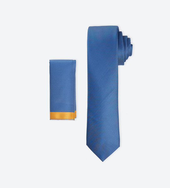 Blue Weave Tie