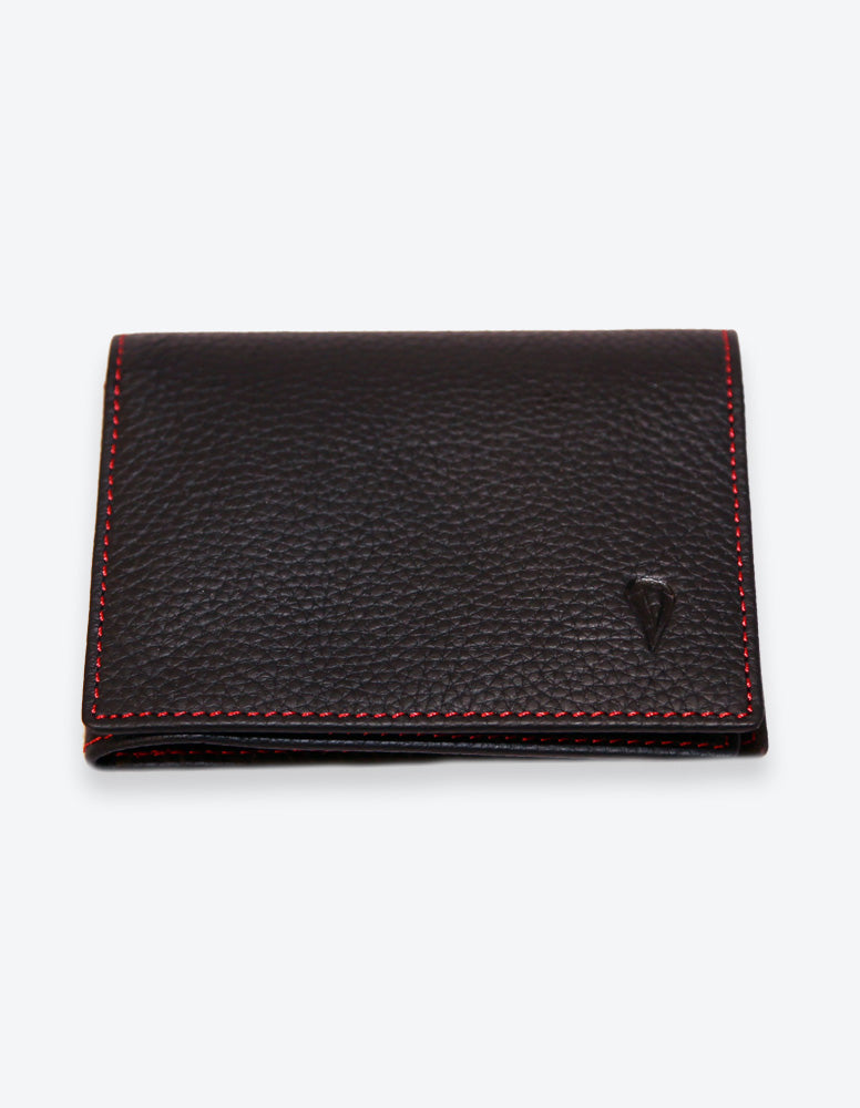 Black Wallet with Red Interior
