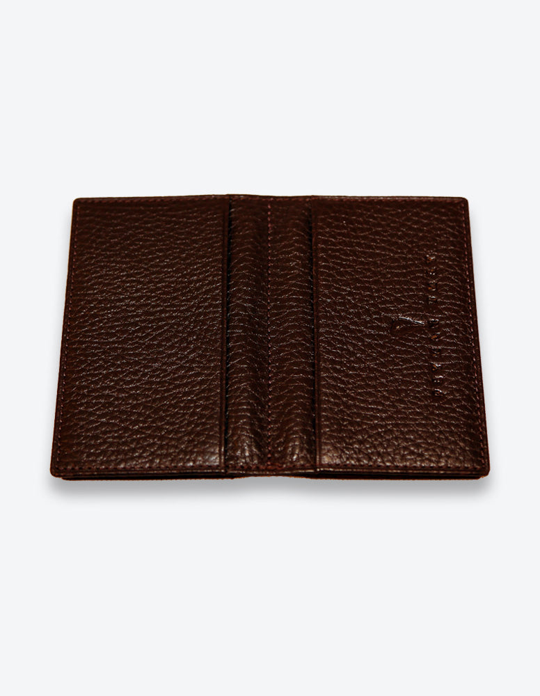 Chocolate Leather Card Holder